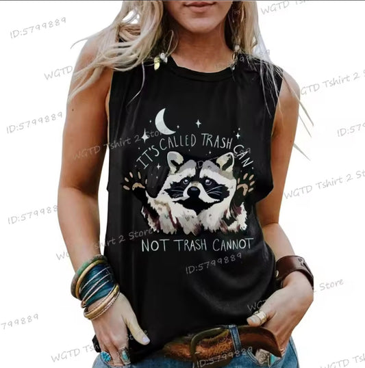Raccoon Print Tank Top