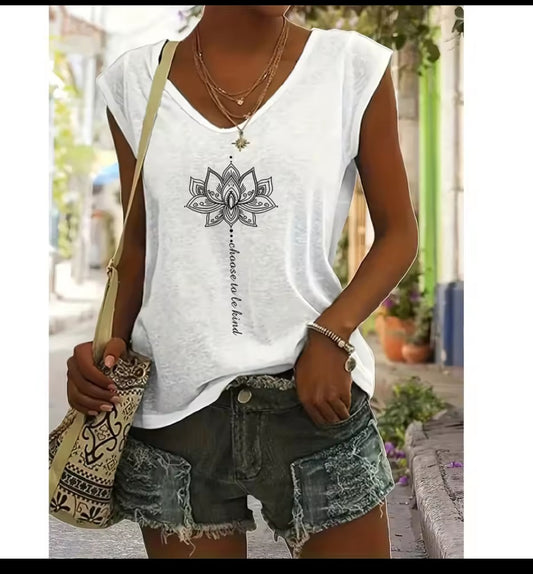 Floral Print Loose Fit Tank Top – Casual & Comfy