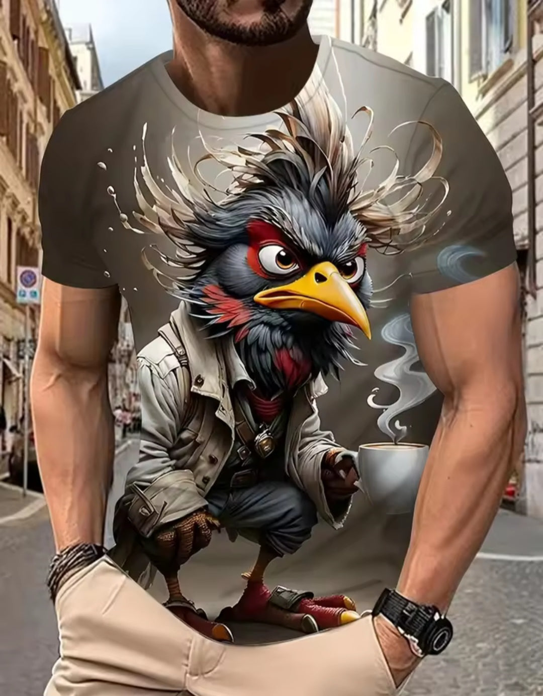 Men's 3D Animal Print T-Shirt – Wild Style with Attitude
