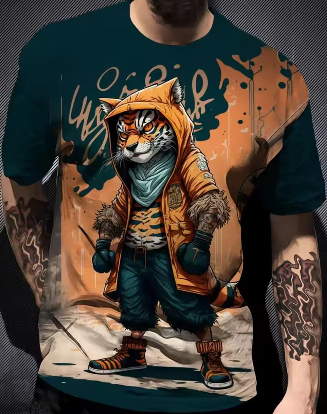 Men's 3D Animal Print T-Shirt – Wild Style with Attitude
