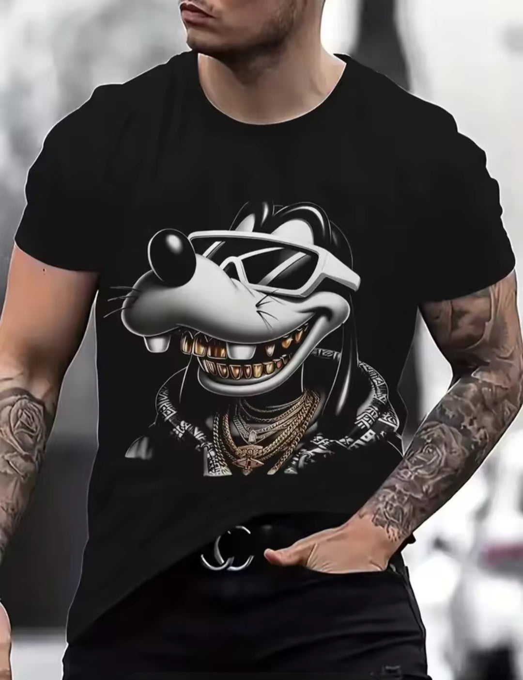Men's 3D Animal Print T-Shirt – Wild Style with Attitude