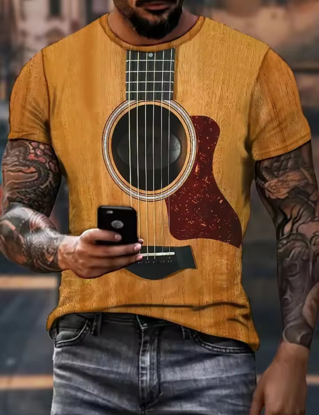 Men's Full-Cover 3D Print T-Shirt – Bold Style, All-Day Comfort