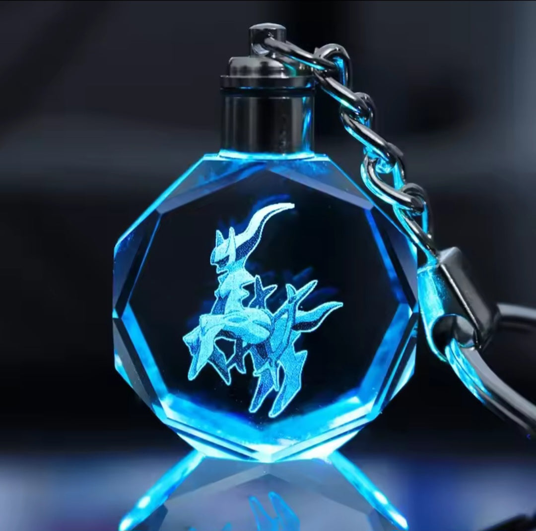 Pokémon Crystal Lamp Keychain – Glowing Pendant Accessory