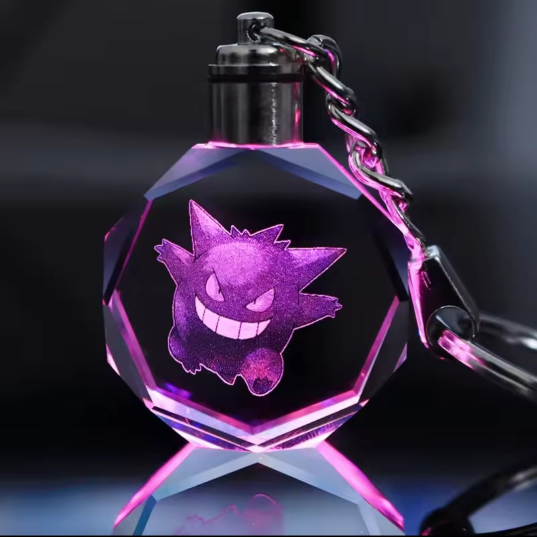 Pokémon Crystal Lamp Keychain – Glowing Pendant Accessory