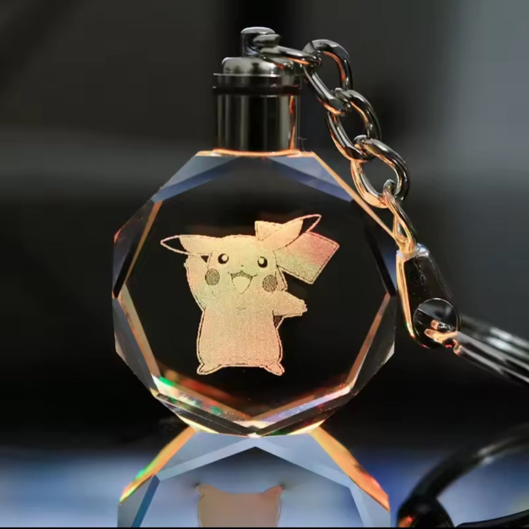 Pokémon Crystal Lamp Keychain – Glowing Pendant Accessory