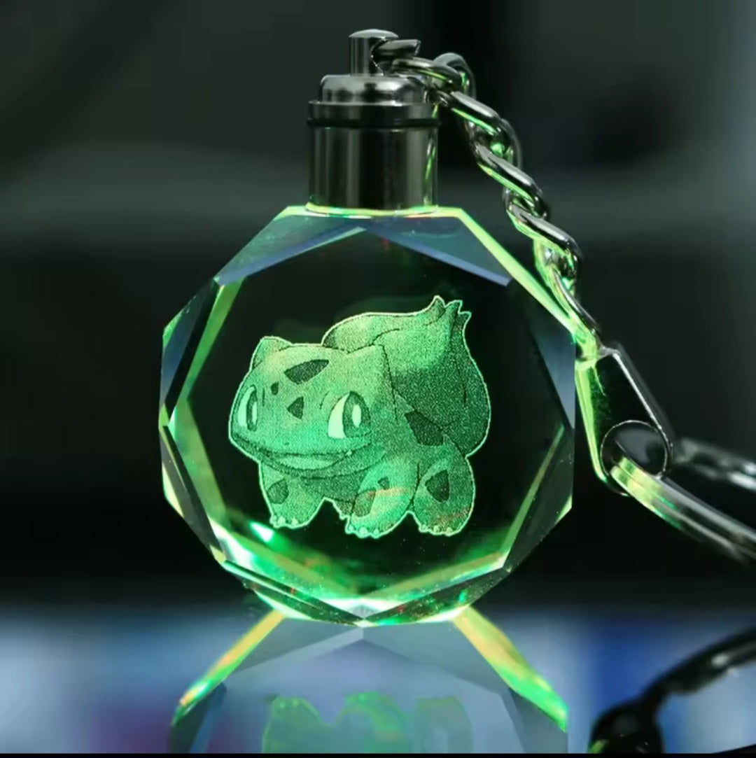 Pokémon Crystal Lamp Keychain – Glowing Pendant Accessory