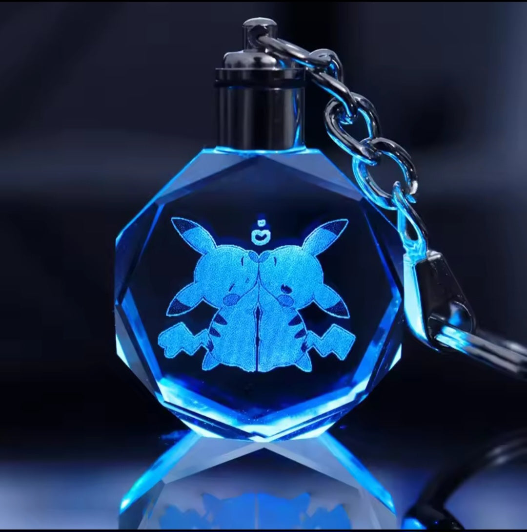 Pokémon Crystal Lamp Keychain – Glowing Pendant Accessory