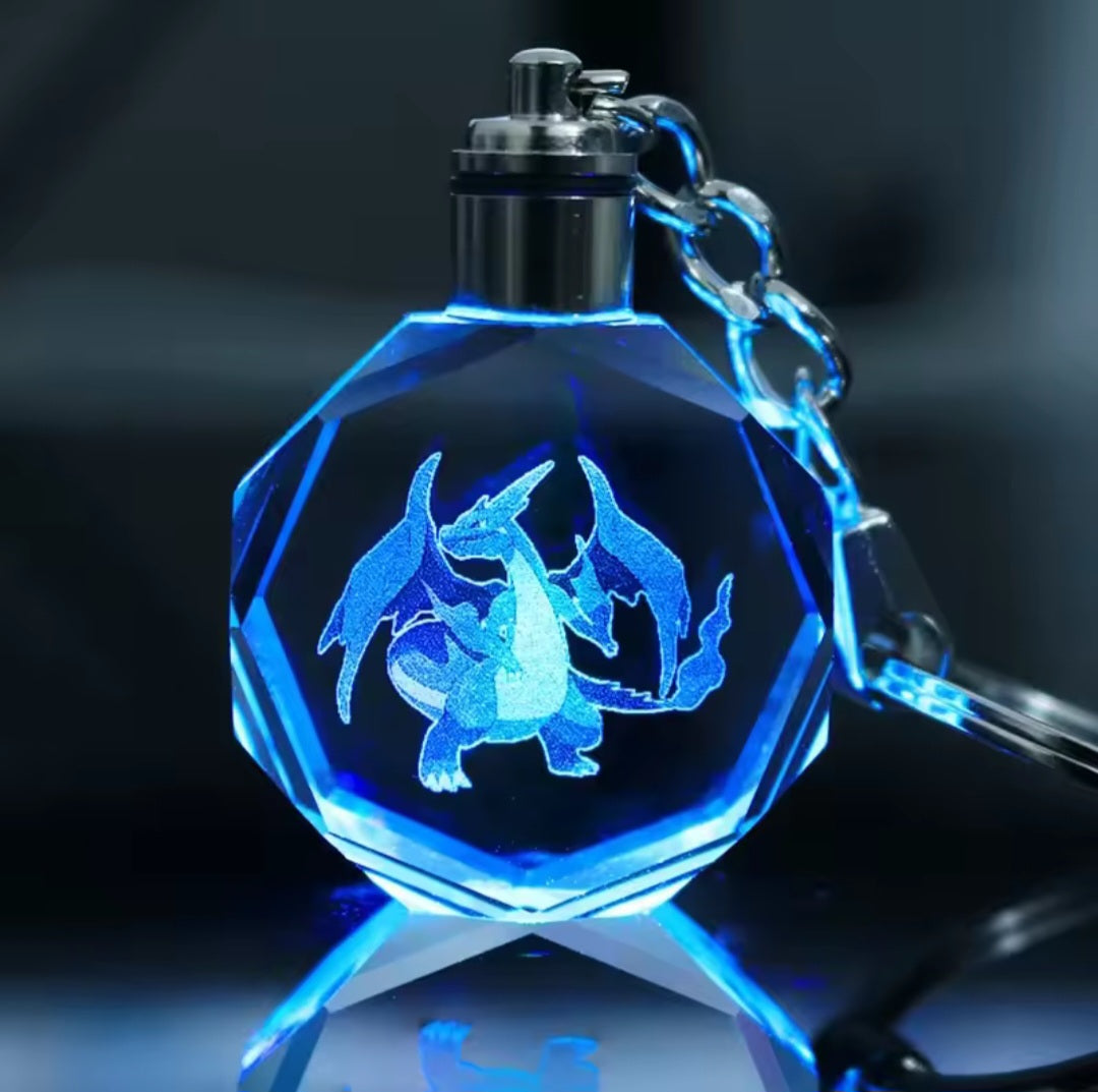 Pokémon Crystal Lamp Keychain – Glowing Pendant Accessory