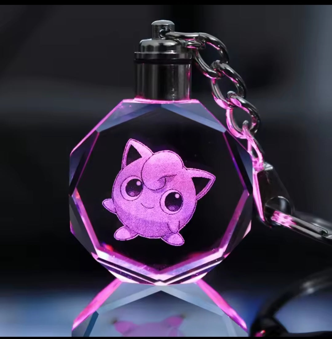 Pokémon Crystal Lamp Keychain – Glowing Pendant Accessory
