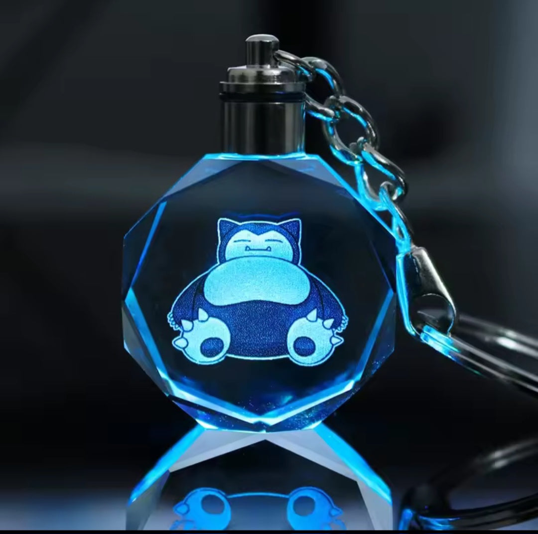 Pokémon Crystal Lamp Keychain – Glowing Pendant Accessory