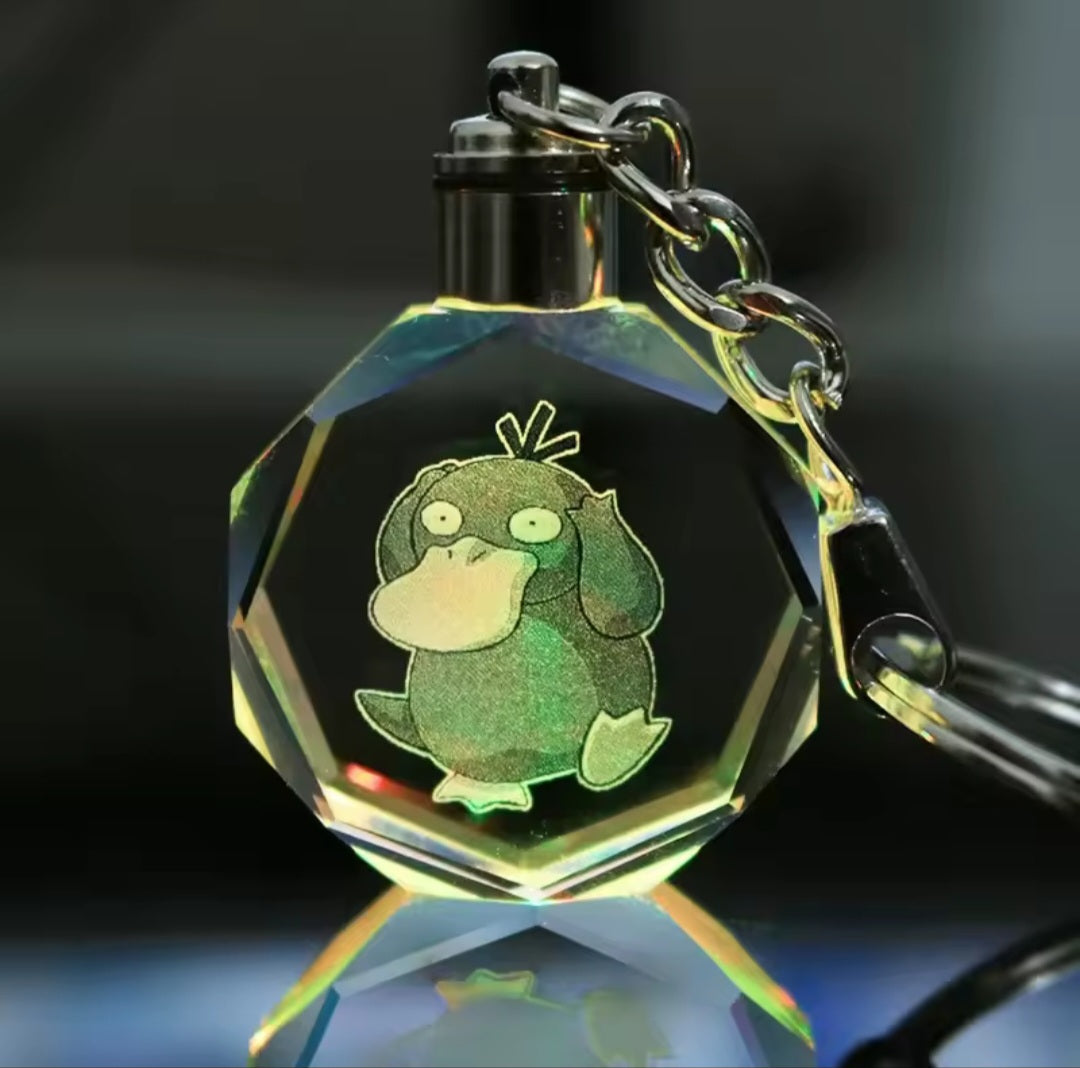 Pokémon Crystal Lamp Keychain – Glowing Pendant Accessory