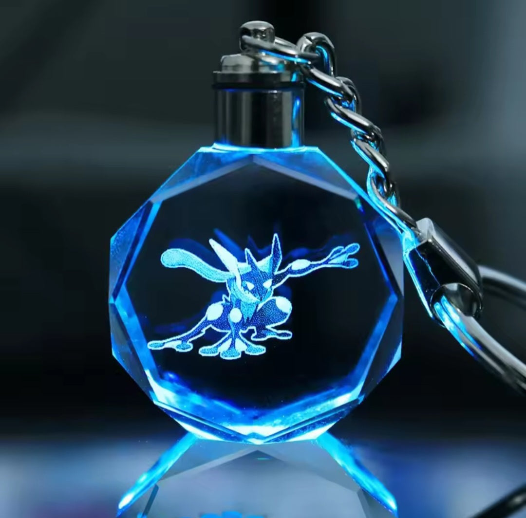 Pokémon Crystal Lamp Keychain – Glowing Pendant Accessory