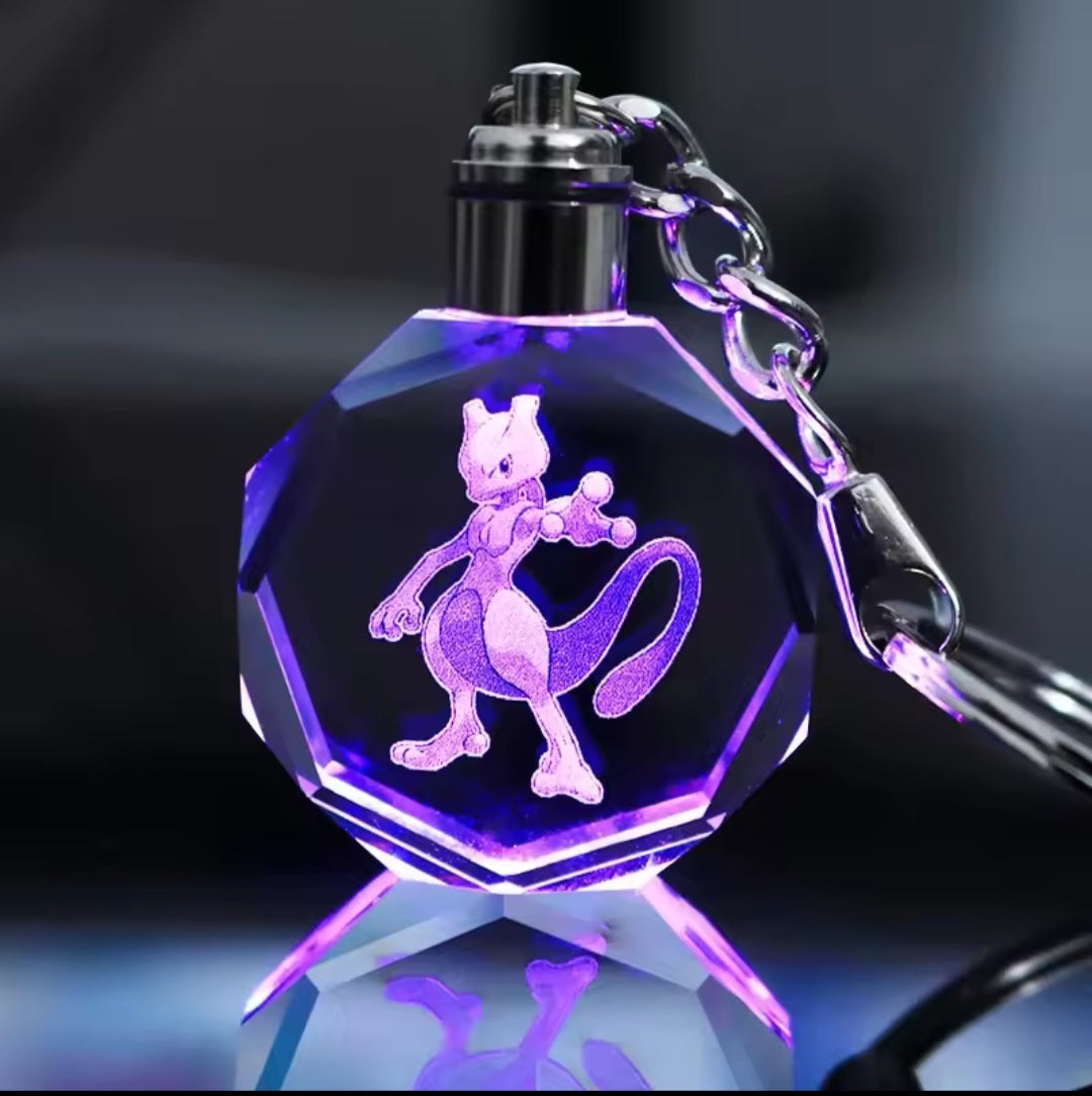 Pokémon Crystal Lamp Keychain – Glowing Pendant Accessory