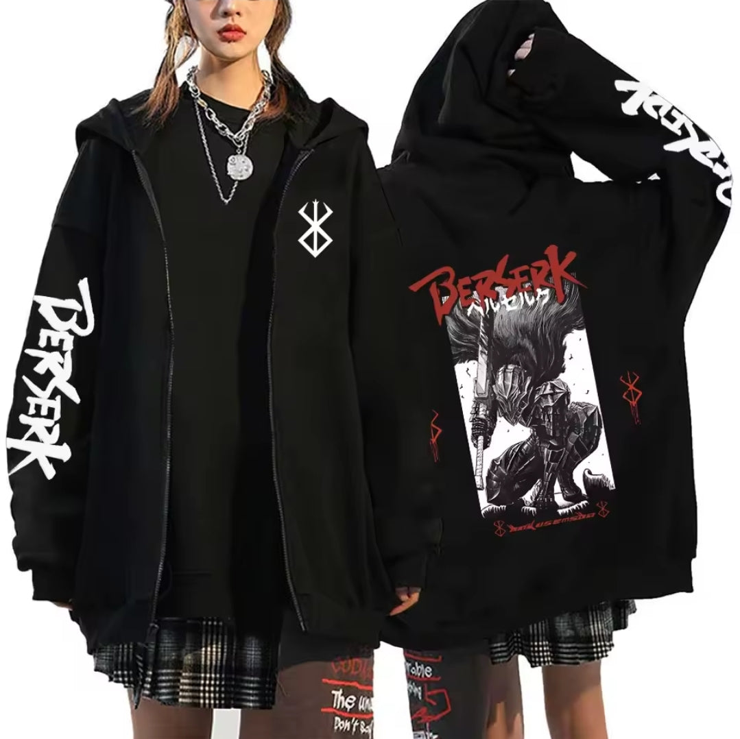 Sudaderas con capucha con gráficos de Berserk: ropa urbana para verdaderos fans