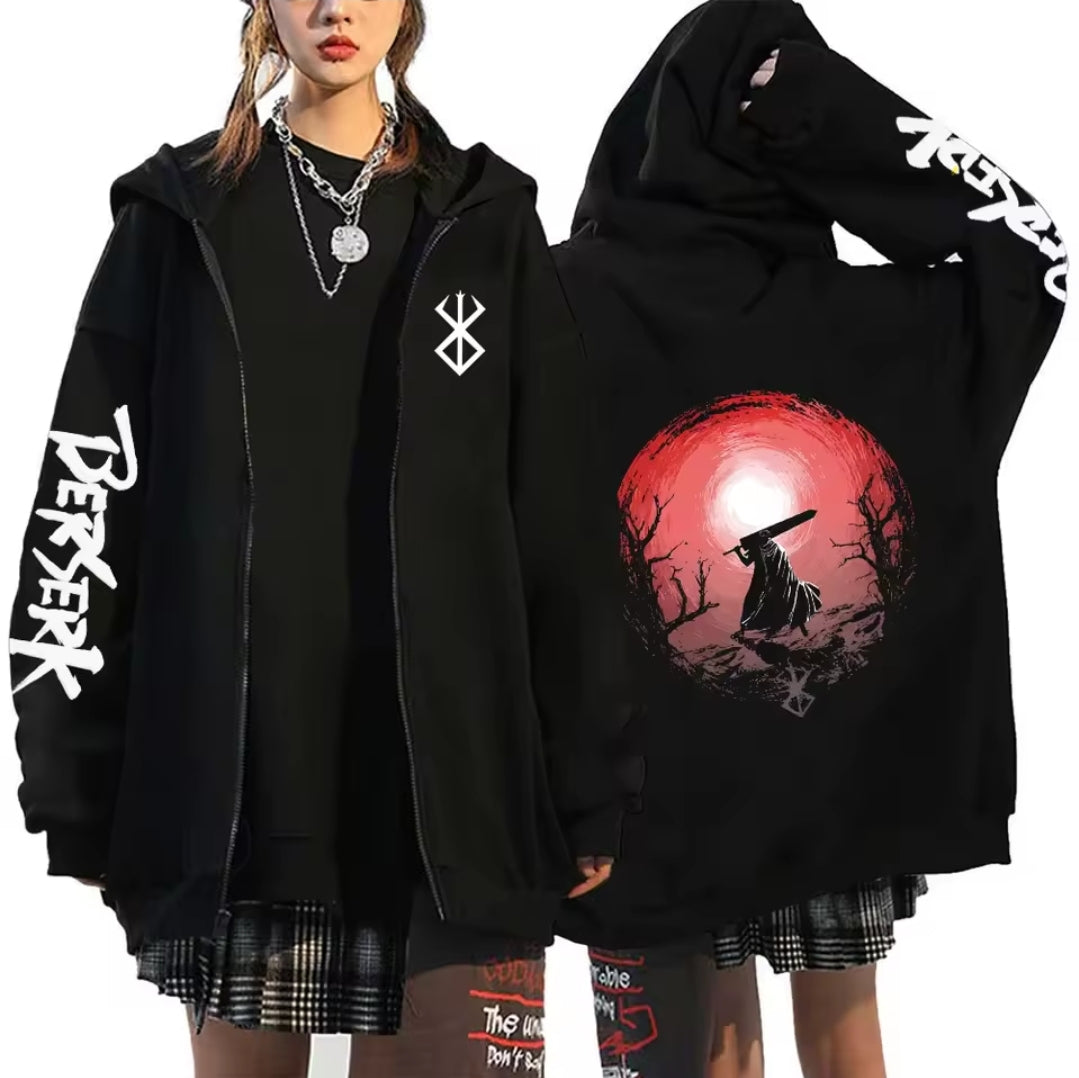 Sudaderas con capucha con gráficos de Berserk: ropa urbana para verdaderos fans