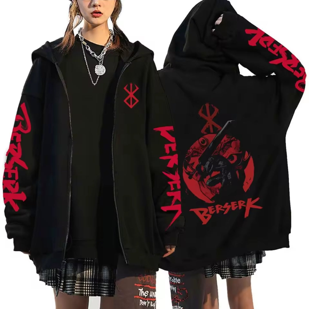 Sudaderas con capucha con gráficos de Berserk: ropa urbana para verdaderos fans