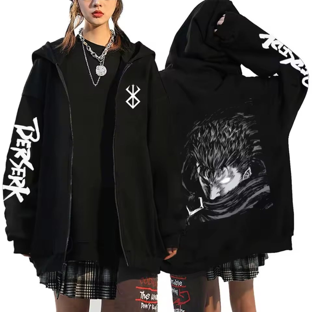 Sudaderas con capucha con gráficos de Berserk: ropa urbana para verdaderos fans