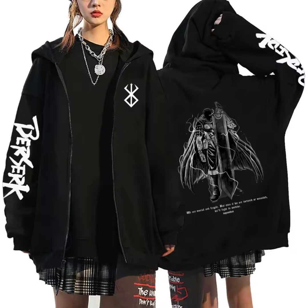 Sudaderas con capucha con gráficos de Berserk: ropa urbana para verdaderos fans