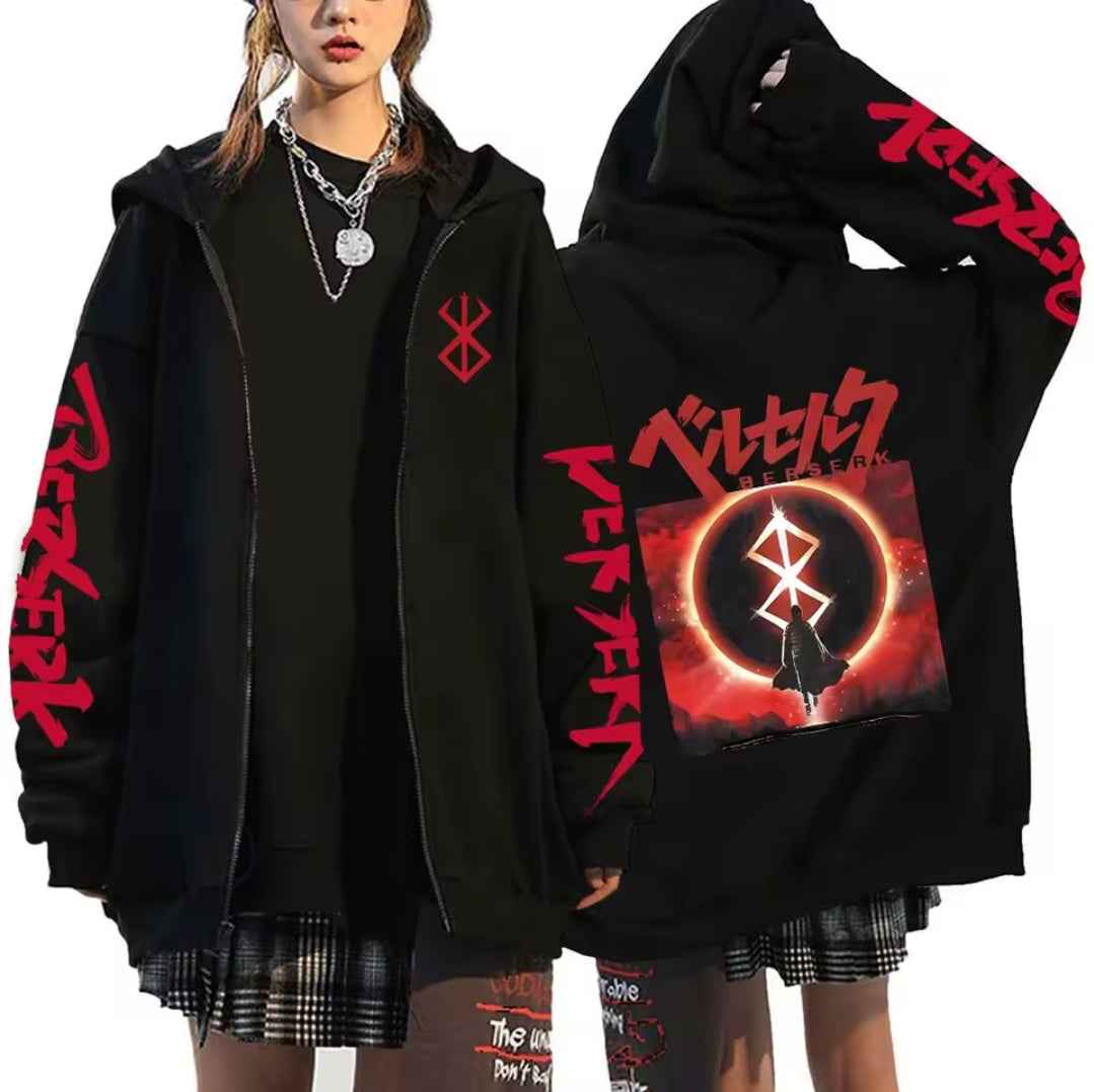 Sudaderas con capucha con gráficos de Berserk: ropa urbana para verdaderos fans